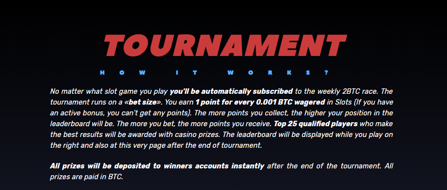 2 Bitcoin Weekly Slots Tournament available at Bitcoin ...