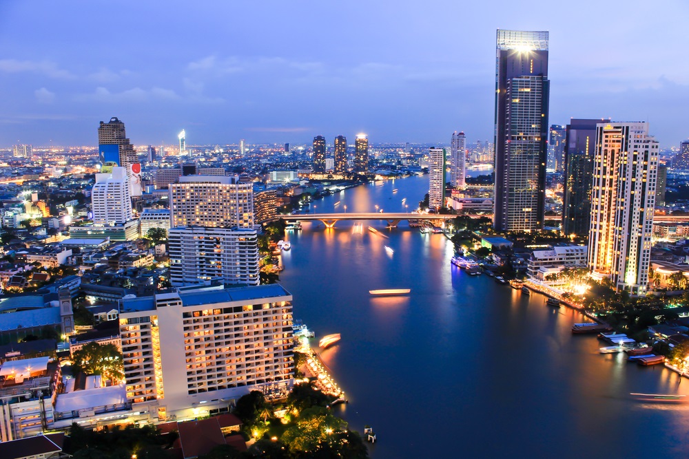 City Top View in Bangkok