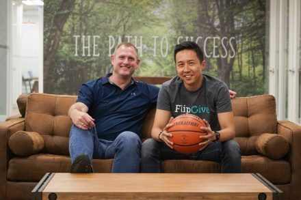 FlipGive co-founders CEO Mark Bachman and Chief Technology Officer Nicholas Lee.