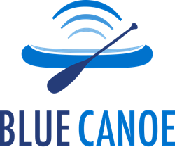 blue canoe