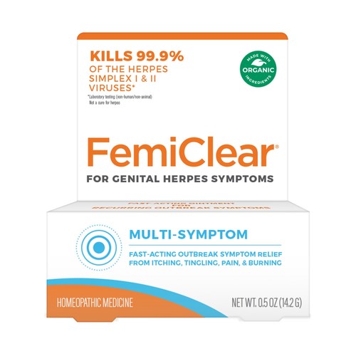 FemiClear for Genital Herpes Symptoms, a product of OrganiCare