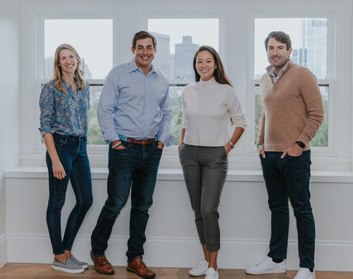 The Asymmetric Capital Partners founding team, from left, Partner and Chief Operating Officer Sarah Unger Biggs, Managing Partner Rob Biederman, Principal Nancy Chou, and Partner Sam Clayman