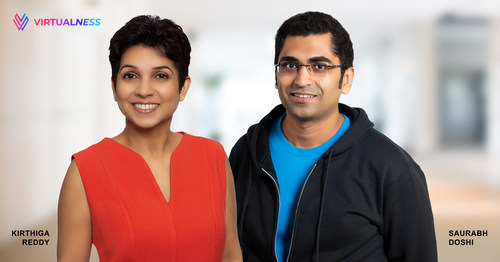 Virtualness Co-Founders Saurabh Doshi and Kirthiga Reddy