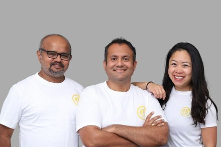 1Bstories Founding Team: From left to right - Ravi Hamsa, Anuvrat Rao, Stacie Chan